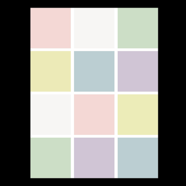 Flipside Dry Erase Stickables With Marker, Pastel Assorted, 3in X 3in 12 Per Pack, 4 Packs, 48PK 96633 - main